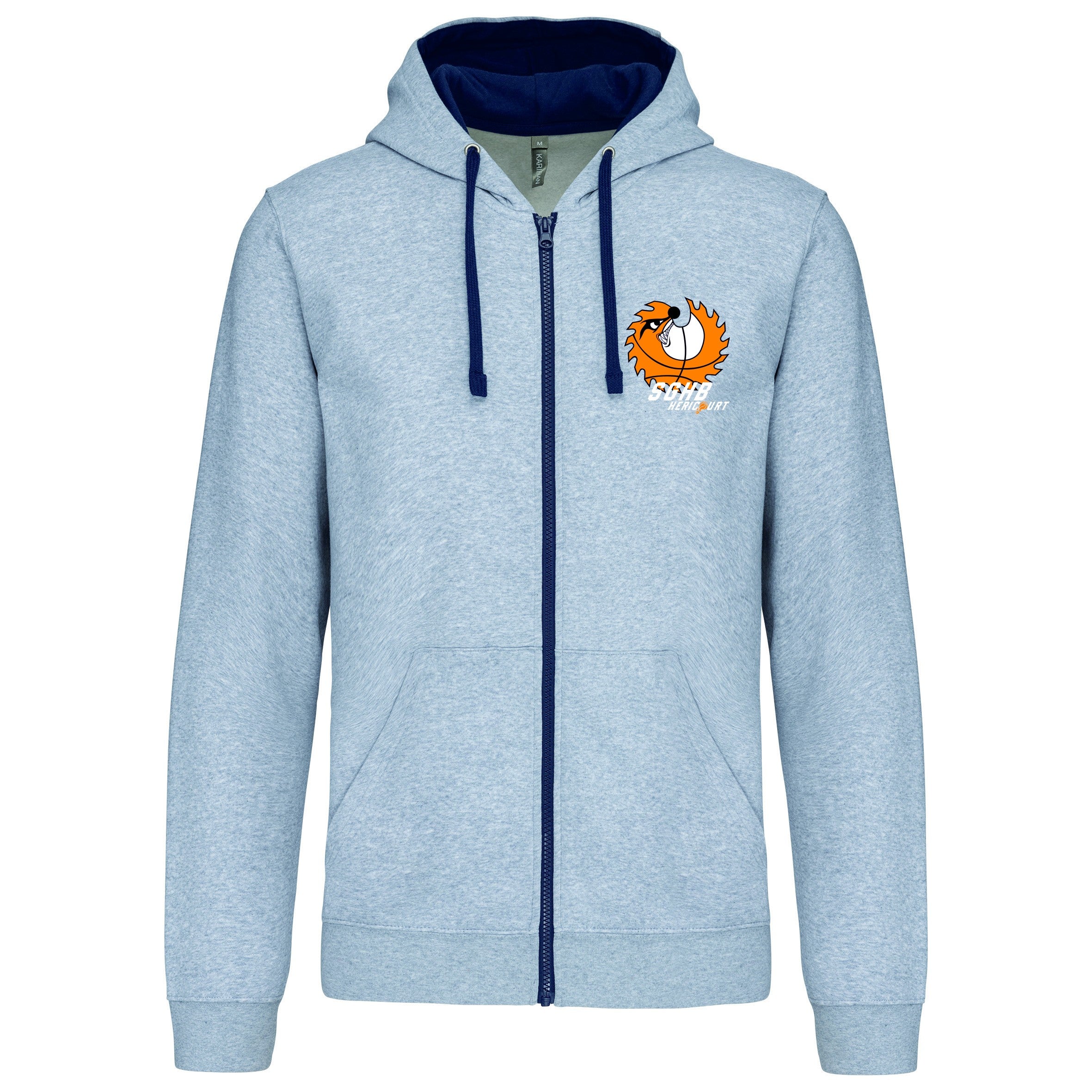 Sweat-shirt zippé à capuche adulte