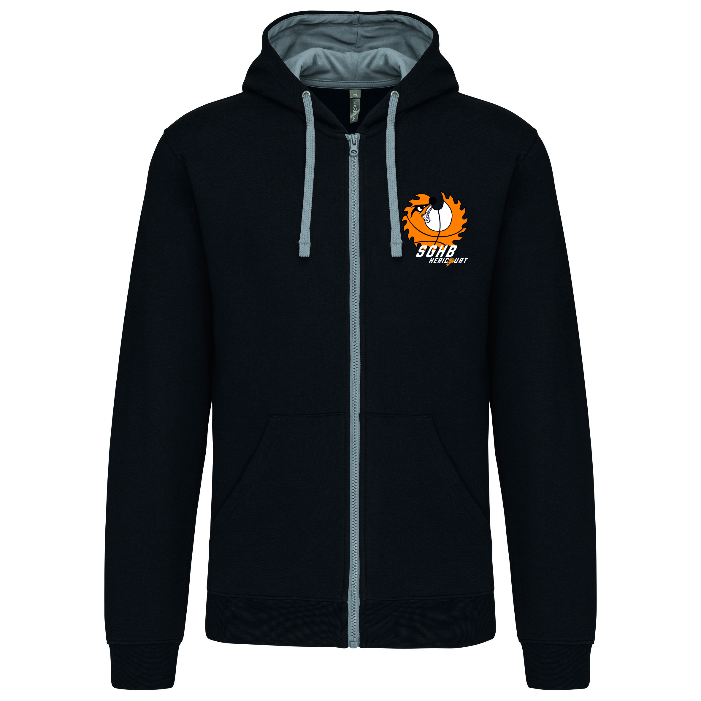 Sweat-shirt zippé à capuche adulte